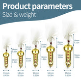 Close up of different weights for fishing lures